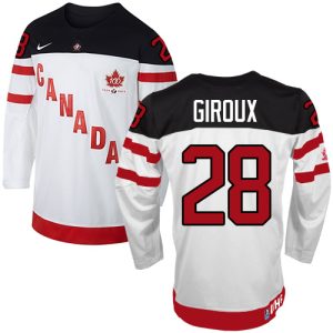 Olympic Hockey Claude Giroux Authentic Kinder Weiß – Team Canada #28 100th Anniversary